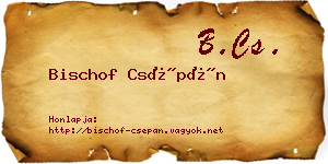 Bischof Csépán névjegykártya